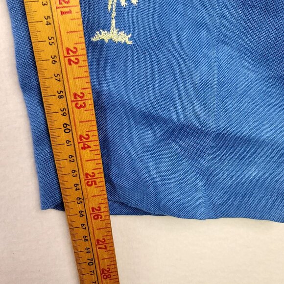 Vintage Talbots Womens Palm Tree Embroidered Blue Irish Linen Pants Size 10 - Picture 8 of 9
